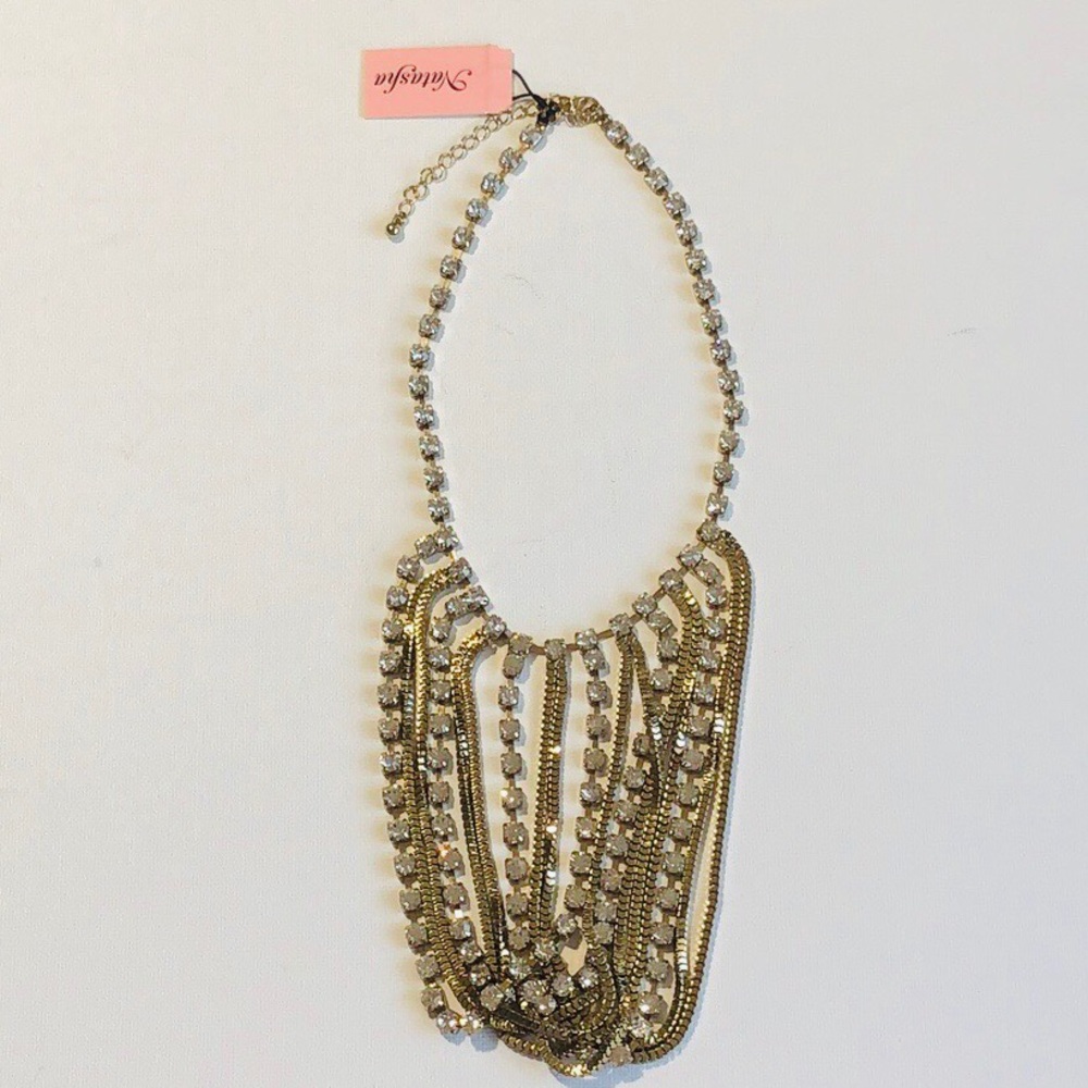 Gold Tone Crystal Necklace
